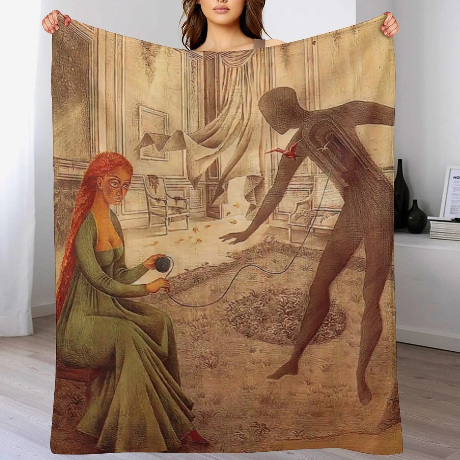 Dead Leaves by Remedios Varo Throw Blanket decorative Fashion Sofas Blankets