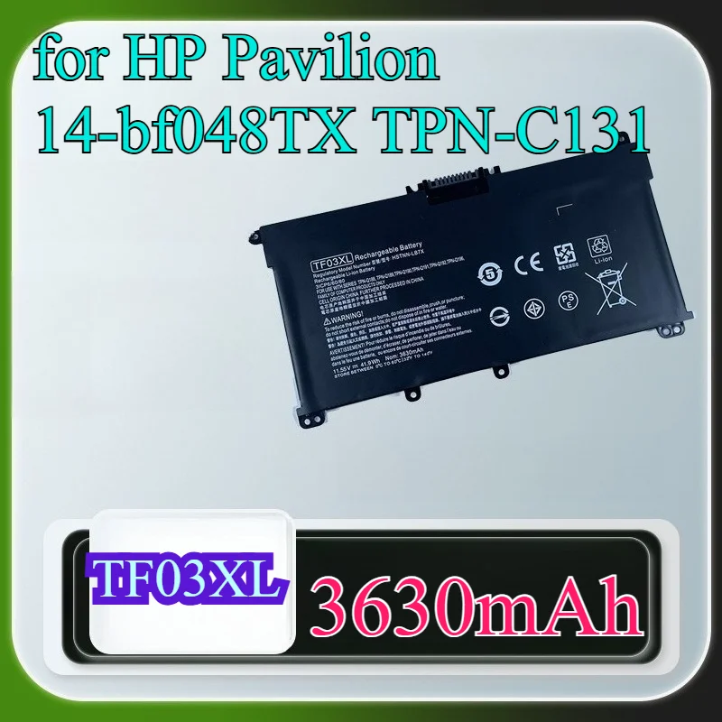 

Сменный аккумулятор большой емкости 3630 мАч для HP Pavilion 14-bf048TX TPN-C131 Q201 TF03XL, совместимый литий-ионный аккумулятор для ноутбука