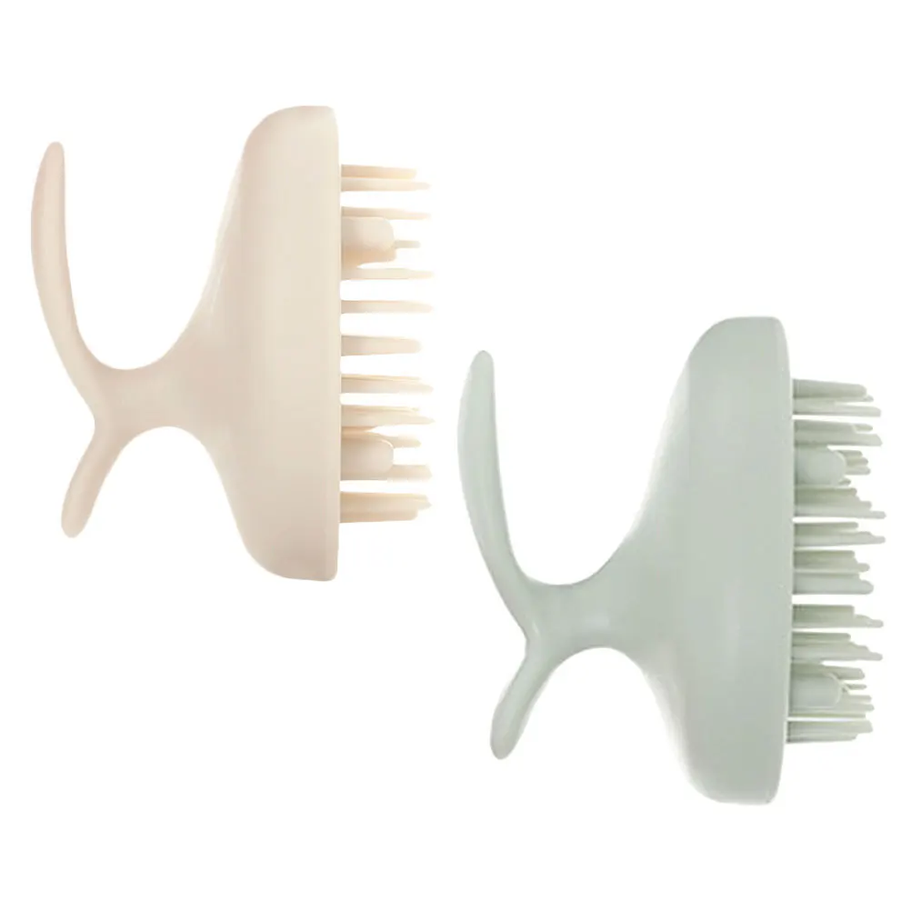 2 قطعة فرشاة شامبو فروة الرأس ثنائي الغرض فرشاة تدليك ناعمة للتنظيف العميق الاسترخاء العناية بفروة الرأس منع تساقط الشعر