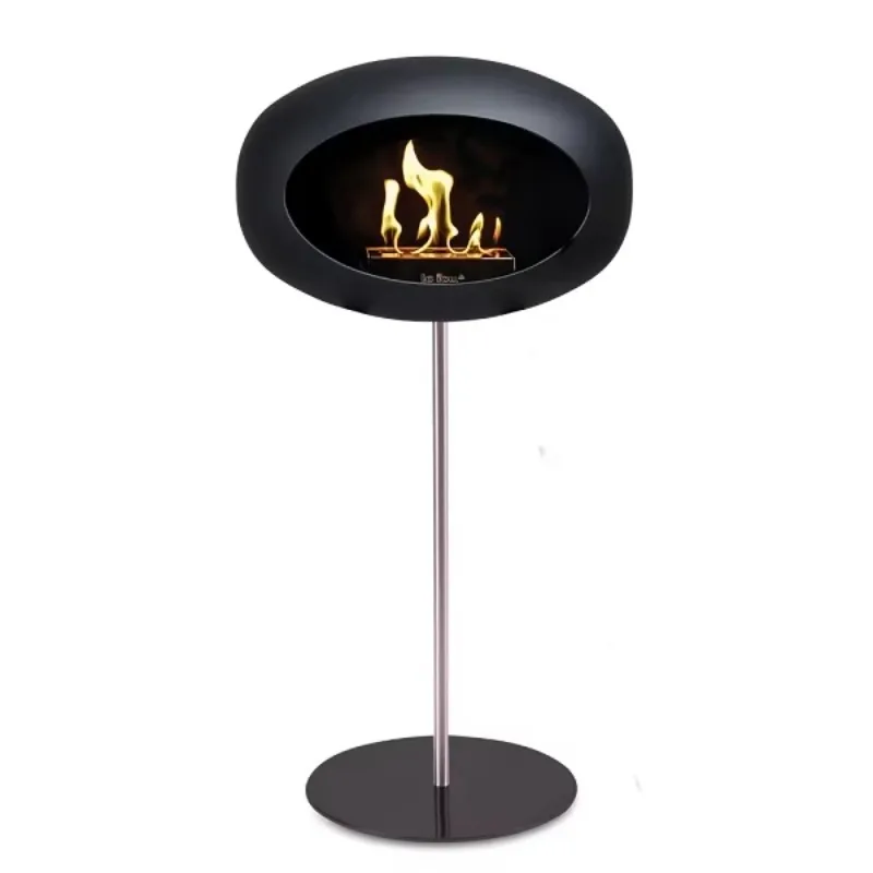 

【Модный】Современный овальный камин из черного железа с порошковым покрытием для домашнего декора и использования внутри помещений