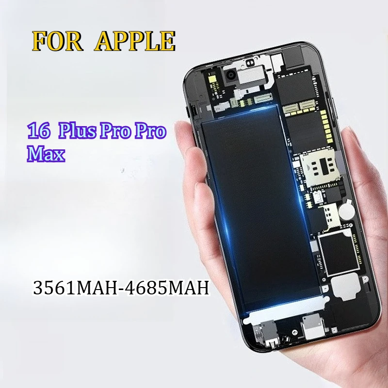 

Аккумулятор 4685 мАч для телефонов Apple, совместимый с iPhone 16, 16 Plus, 16 Pro, 16 Pro Max, с увеличенной емкостью и длительным сроком службы