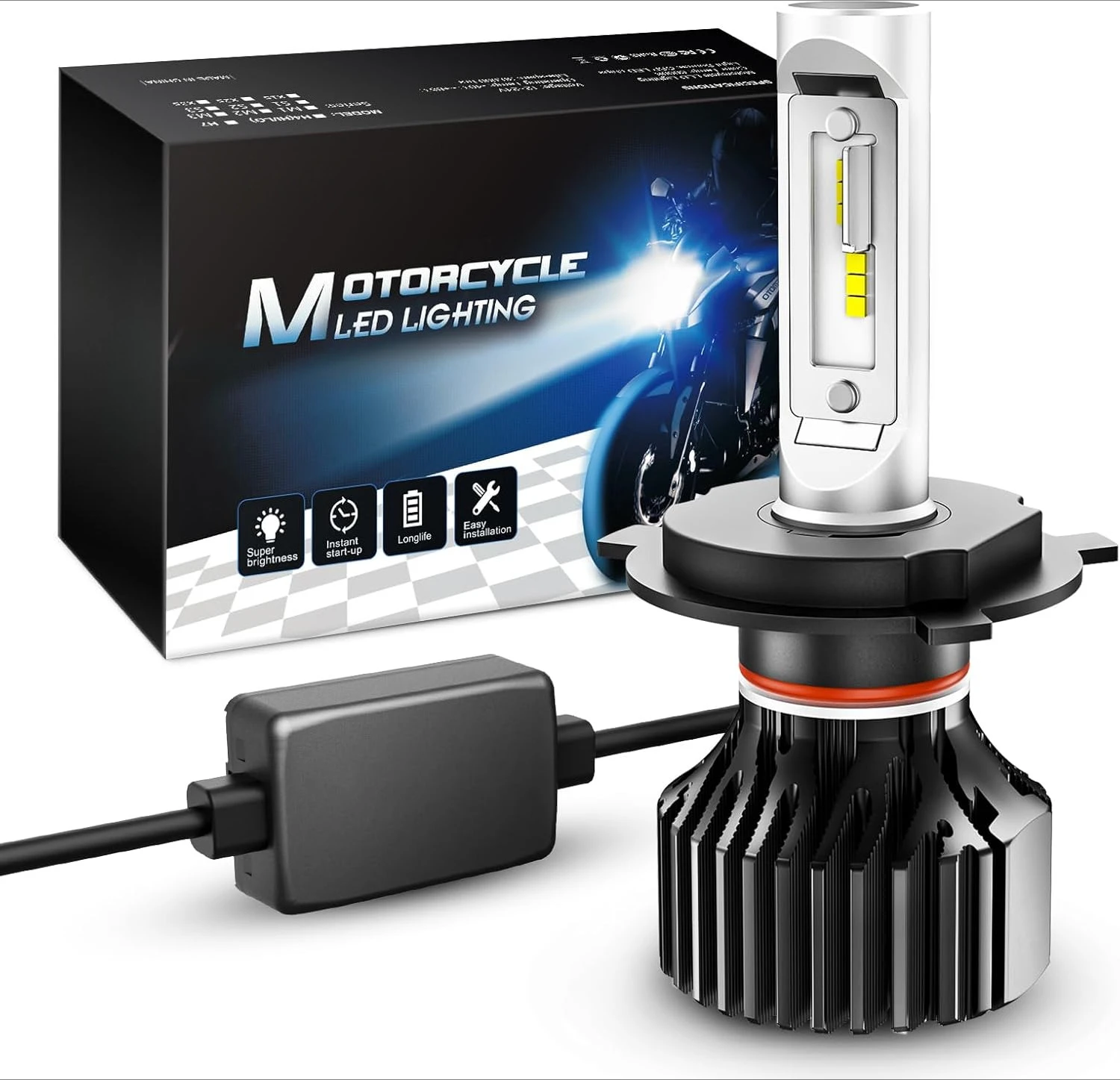 

ATV H4 Motorcycle Bulbs, Design For Powersport and Motorcycle Bike Bulb, 22000LM Motorbike Bulb