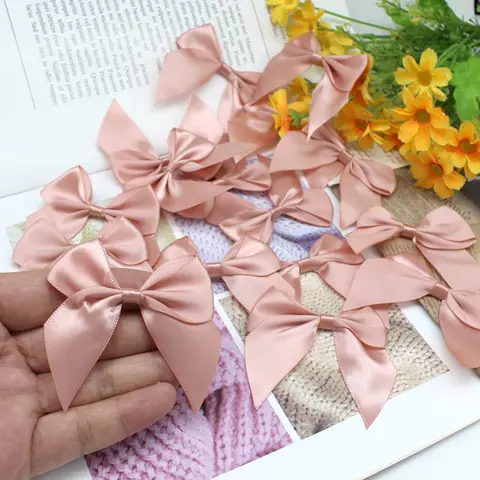 20/50PCS 65*65mm 새틴 리본 활 장식 활 공예 패키지에 대 한 공예 웨딩 활 출생에 대 한 작은 Bowknot