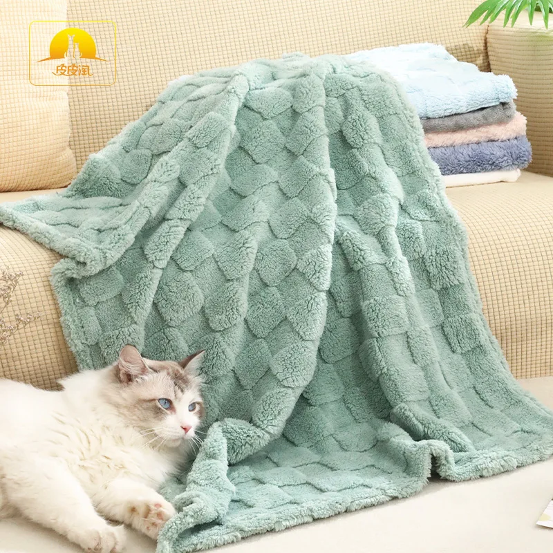

Warm Pet Mat Kennel Mat, Kennel Removable Coral Fleece Pet Mat bed
