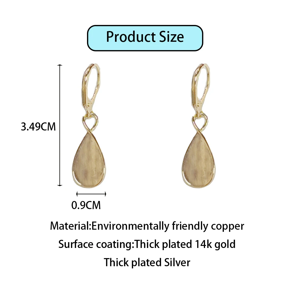 Retro Unique Design Metal Glossy Water Droplets Pendant Pearl Drop Earrings For Women Party Trendy Fashion Jewelry Accessible