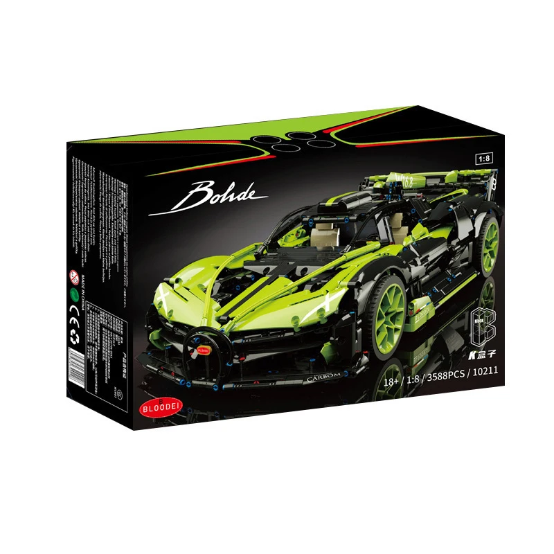 MOC جديد 3588 قطعة 1:8 عالية التقنية مدينة سيارة رياضية اللبنات الطوب نموذج لعب للأطفال هدية الكريسماس مجموعة