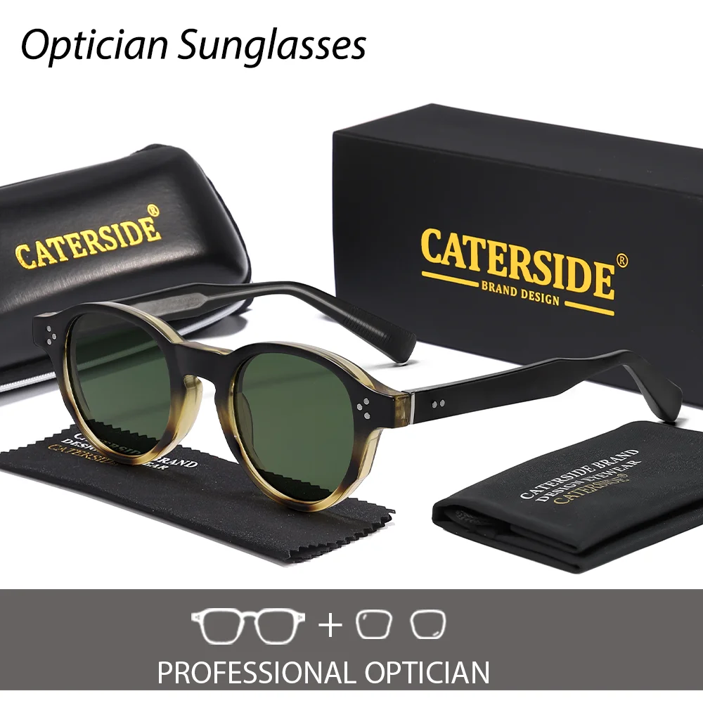 

Новые мужские солнцезащитные очки CATERSIDE для активного отдыха, с круглыми линзами на заказ, очки по рецепту, женские ретро-очки для путешествий