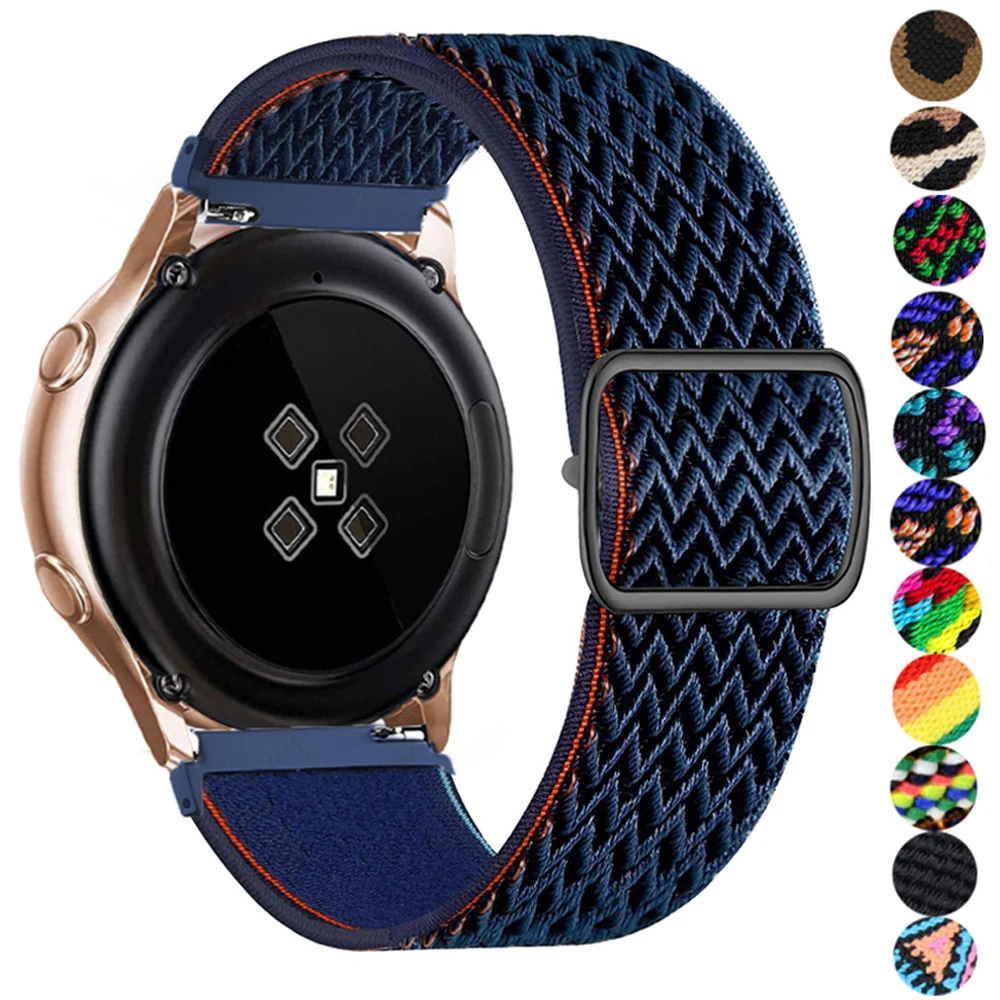 Band For Samsung Galaxy watch 6/5 pro/4 classic/3/Active 2/46mm Adjustable Elastic 20mm 22mm bracelet Huawei GT/2/4/3/Pro Strap