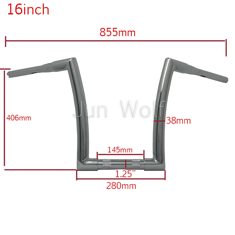 Motorfiets 1.5 Inch 12 "14" 16 "1-1/4" Aaphanger Stuur Voor Harley Dikke Jongen Doorbraak