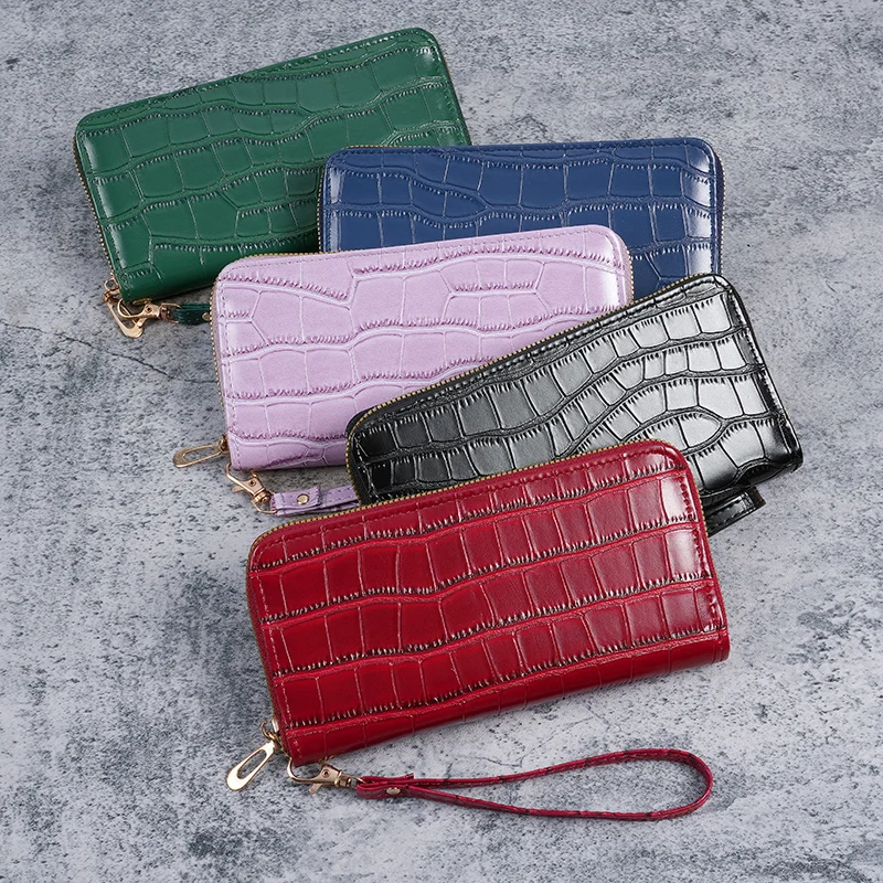 New ladies purse long Korean fashion single zipper multi-card student wallet mobile phone bag handbags
