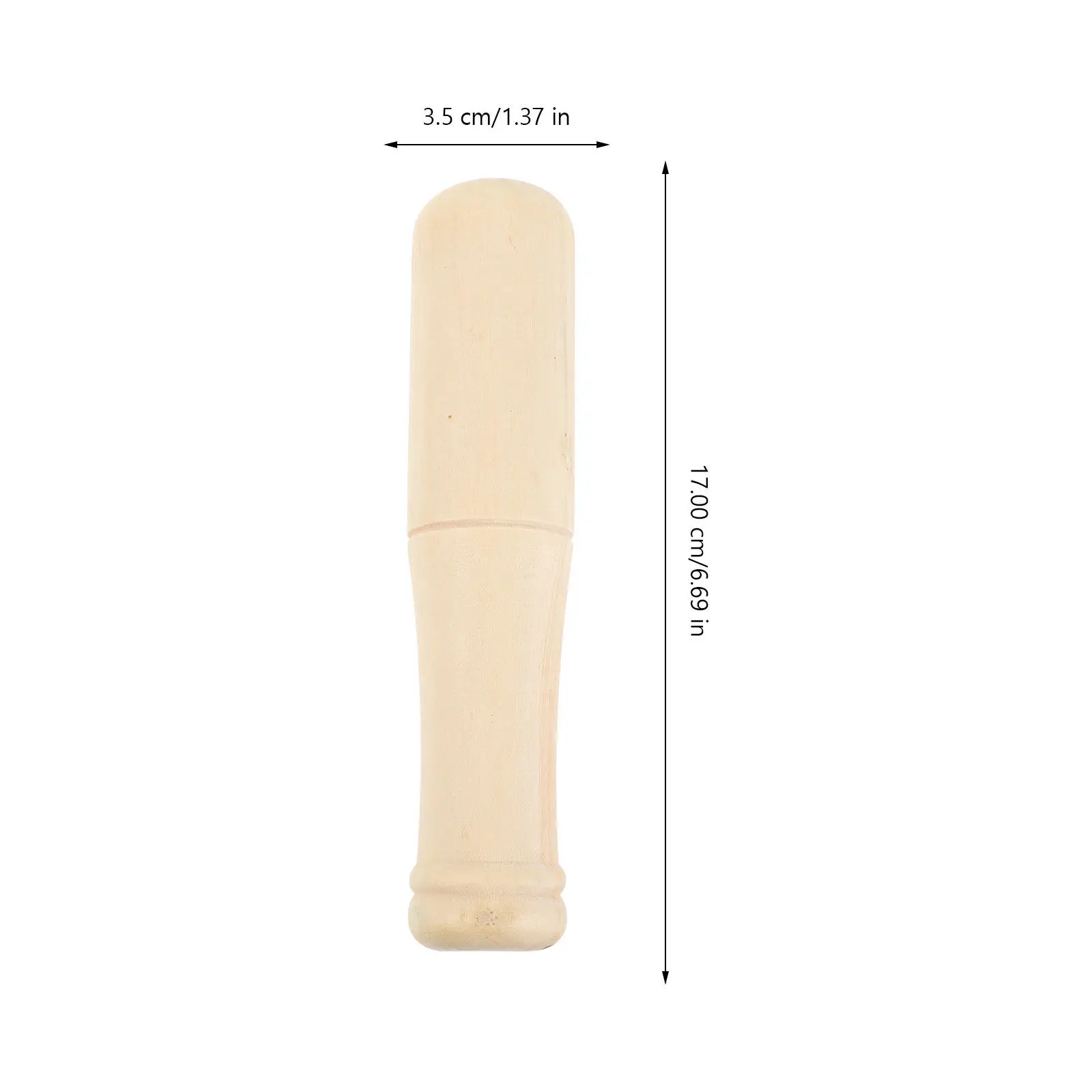 2Pcs Wood Pestle Grinding Rod for Chinese Medicine Pill Crushing Garlic Spice Grinding Kitchen Gadget Manual Food Masher Tool