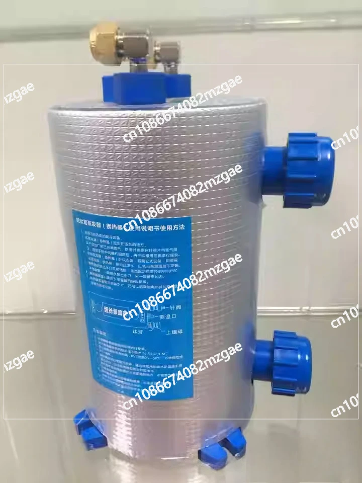 Small titanium tube evaporator. Titanium tube evaporator, fish pond chiller, evaporator, refrigeration machine