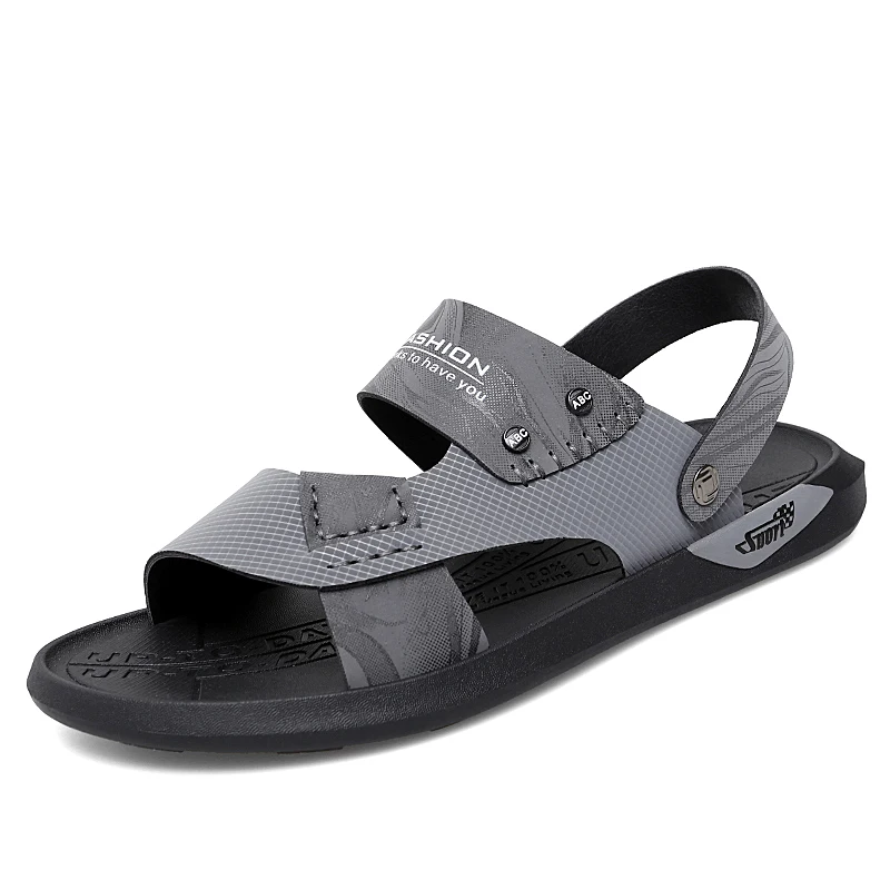 Sandálias de couro verão para homens, sapatos de luxo, artesanais, mocassins, praia, tênis, marca, 45