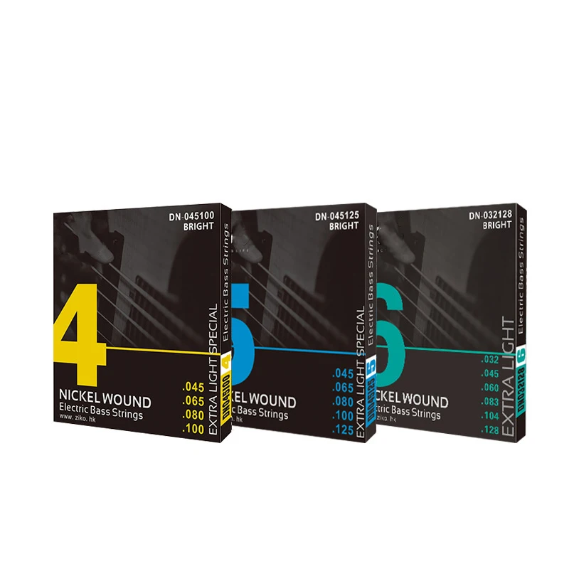 Electric Bass Strings 4/5/6 String Bass Carbon Steel Hexagonal Alloy Beginner Professional Practice Strings Bass Accessory