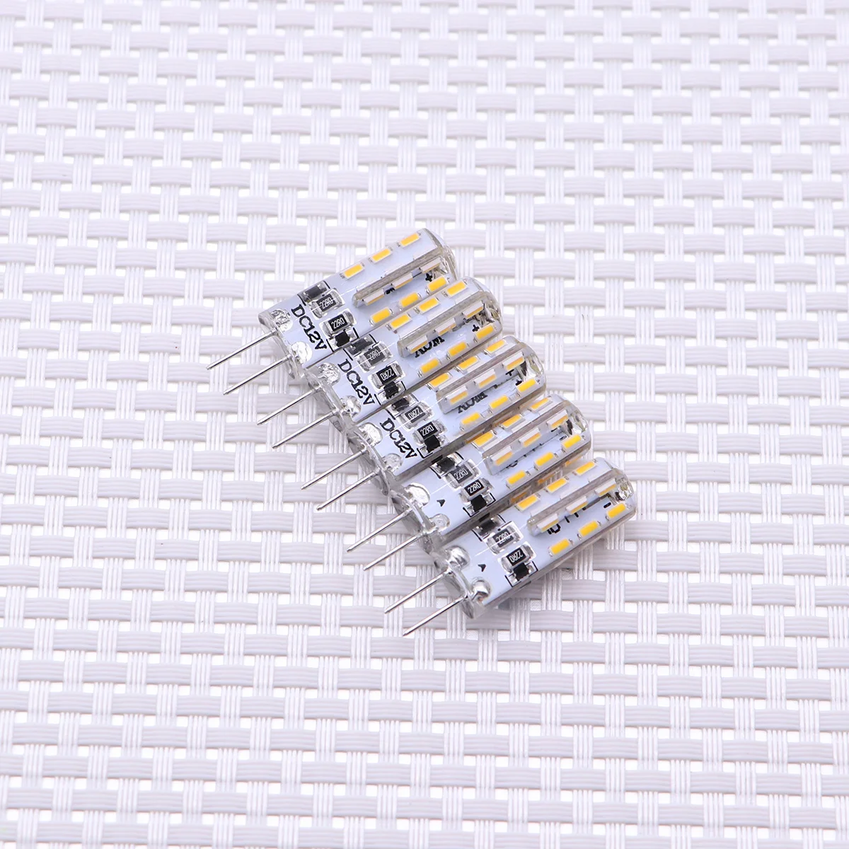 

5Pcs Warm White LED Bulb G4 1.5W 12V 3014 Smd 105Lm Super Bright Efficient Low Power Lamp for Interior Lighting