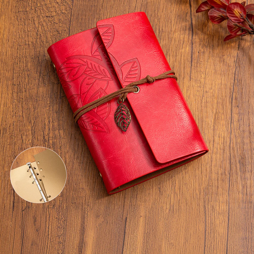 Vintage Aesthetic A6 Binder Notebook Foldable Journal Diary With Strap Organizer For Daily Planning School Office Study Supplies