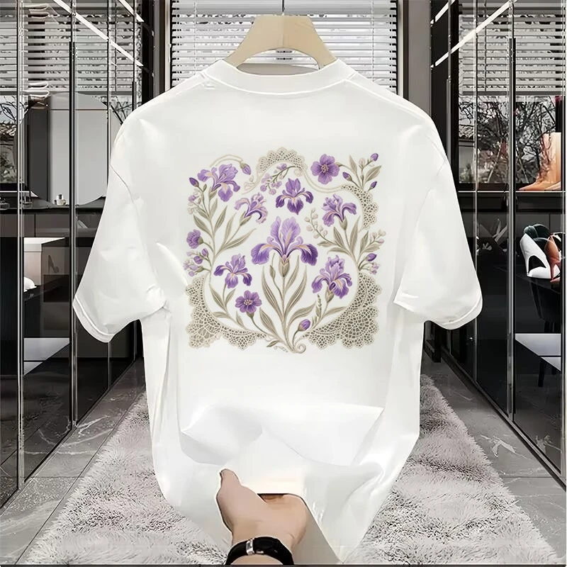 

Trendy Floral Pattern T Shirts For Men Summer Fashion Streetwear 3D Printed Hip Hop T-shirts Cool Oversized Breathable Tees Tops