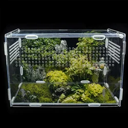 Large Acrylic Terrarium Reptile Box Durable Transparent Pet Supplies For Cold Blooded Animals Reptile Pet Insect Home Welcoming