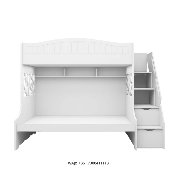 

Children's Double-Layer Bunk Bed with Drawer and Ladder for Bedroom or School-Hanging Ladder Combination Furniture