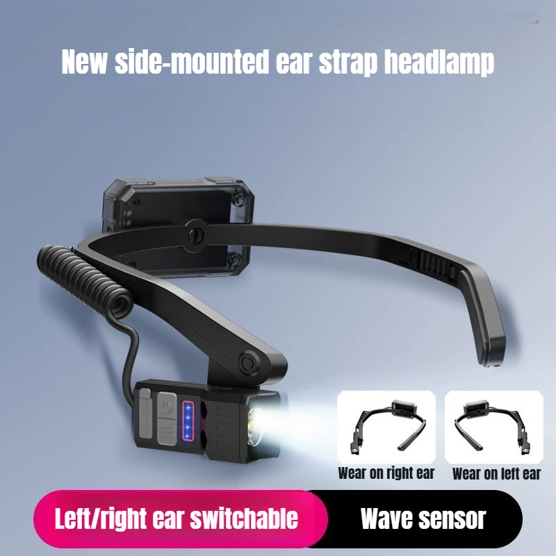 

Smart Headlamp Handshake Sensing USB Night Running, Fishing, Cycling Lighting Outdoor Headlamp