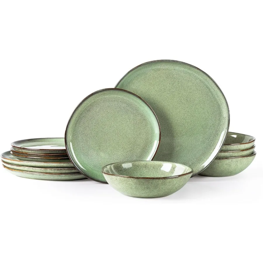 

Handmade Ceramic Dinnerware Sets with Reactive Glaze for Everyday Dining and Special Occasions Highly Chip and Crack Resistant