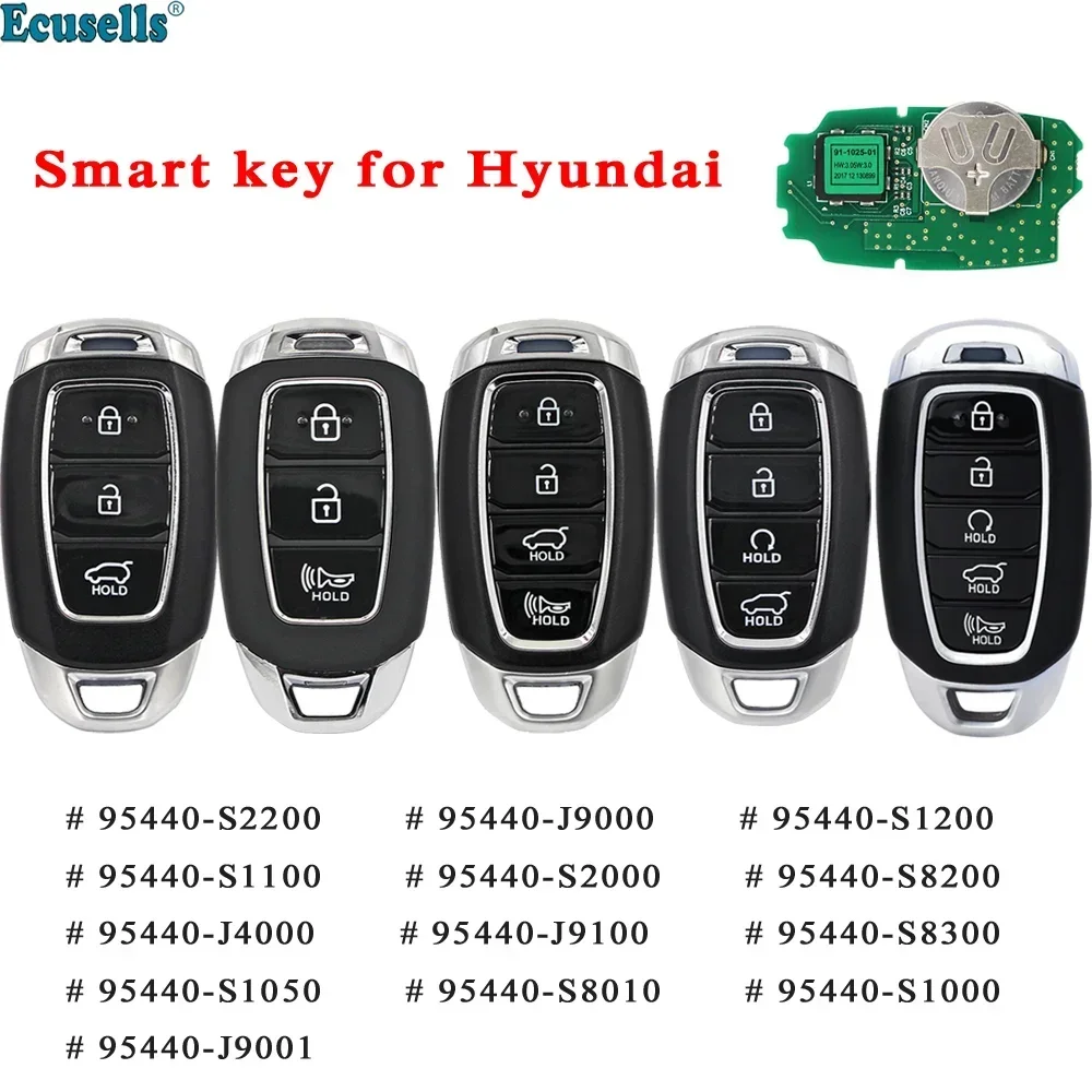 

3/4/5 Button Smart Remote Car Key for Hyundai Santa Fe Elantra Kona Palisade 95440-S1000 95440-S1100 S2200 J4000 J9000 S2000 J91