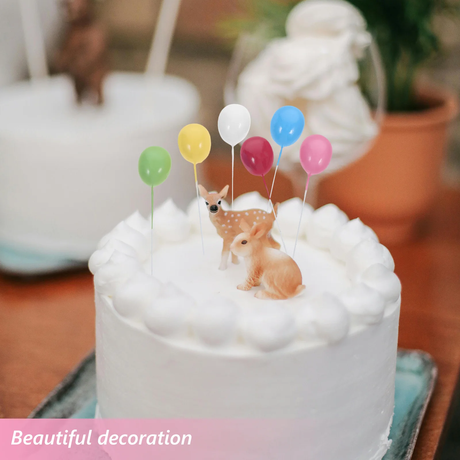 

12 pcs Birthday Cake Topper Balloon Shape Foam Cupcake Toppers For Party Dessert Decoration Baking Diy Decor Cake Picks