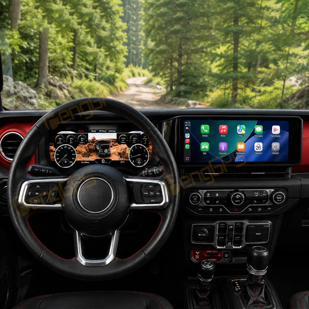 Car Accessories Radio For Jeep Wrangler 2018-2023 Android Auto GPS Navigation Multimedia Stereo Receiver Head Unit Offline Maps