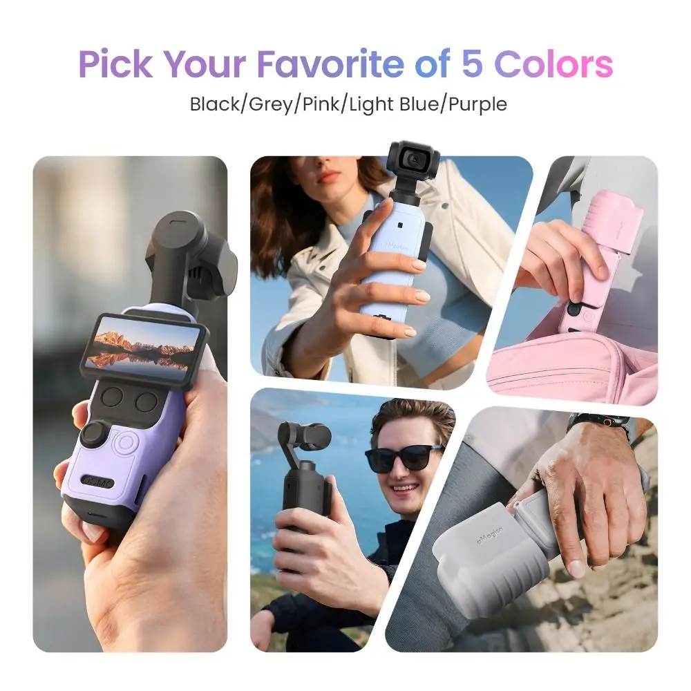 Silicone Protective Case Anti-Scratch Full Coverage Screen Lens Proetctor Shockproof Skin Cover for DJI Osmo Pocket 4