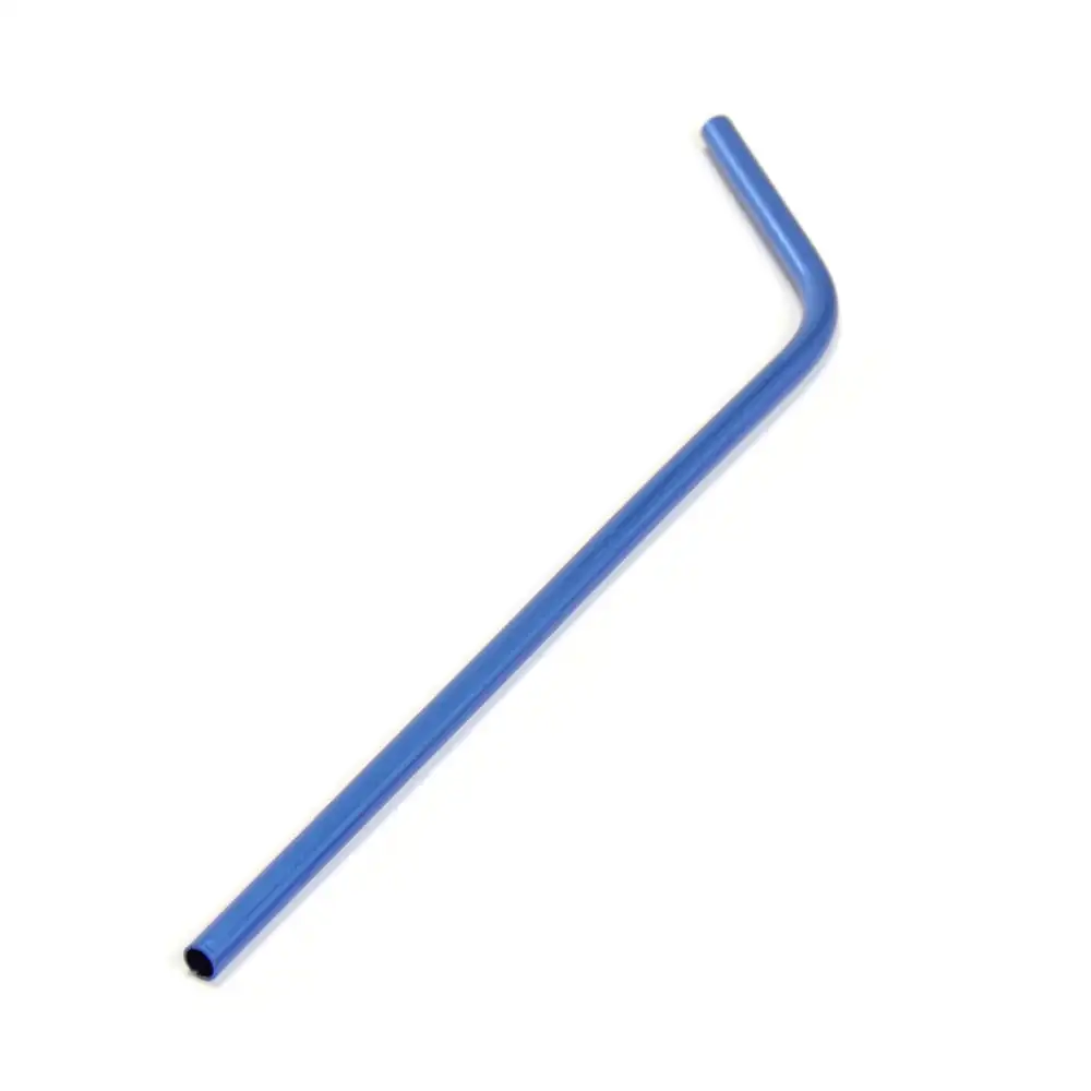 Kit 5 Ecological Straws-Curved-Anodized Aluminum-Blue