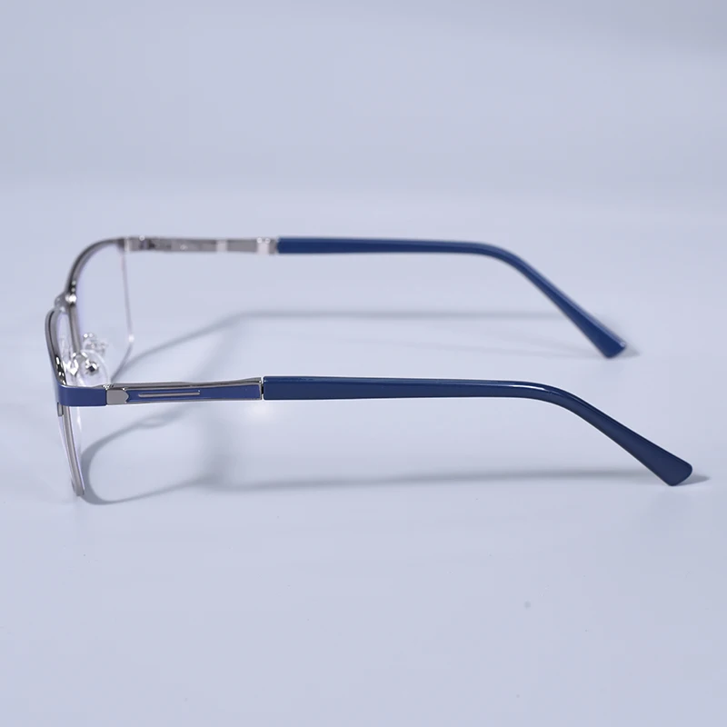 Männer Blau licht blockieren Lesebrille für Männer Metall Rahmen Magazin Leser Übergroßen Frühling Scharnier Rahmen Doppel Farbe + 125 + 175 + 22 – Detail 21