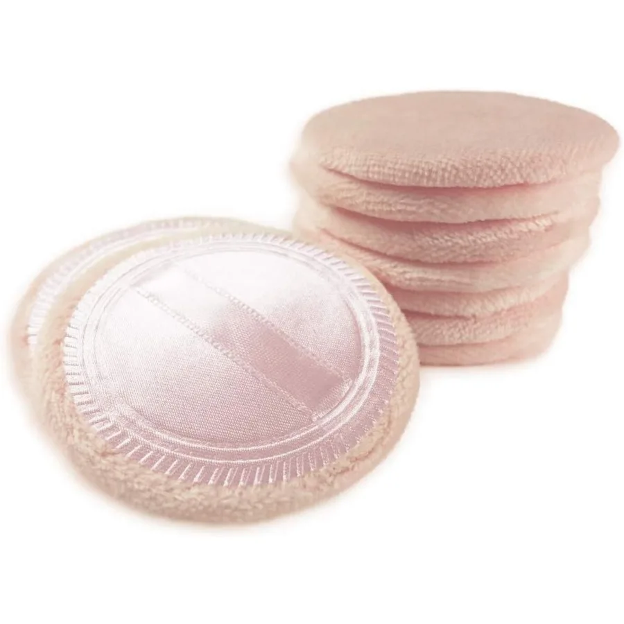 5pcs Powder Puff Cotton Cosmetic Powder Makeup Puffs Pads Makeup with Ribbon Face Powder Puffs for Loose and Foundation