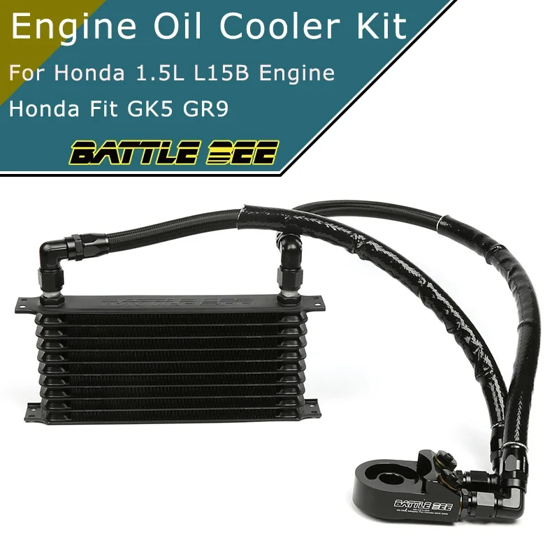 

AN10 Engine Oil Cooler Kit For Honda Fit GK5 GR9 1.5L L15B Engine Oil Filter Thermostat Sandwich Plate Adapter BB-OCK-131/132