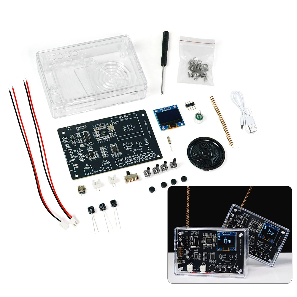 87-108MHz FM Radio and Talkie DIY Kit with Noise Reduction and Dual Chip RF Signal Receiver for Electronics Practice