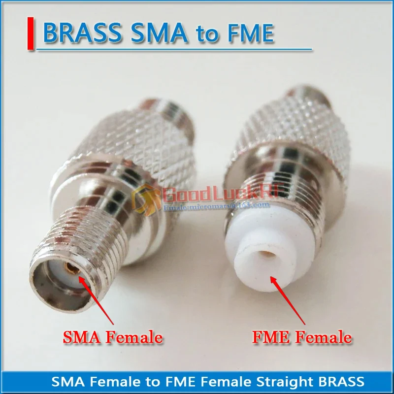 

FME Female to SMA Female Straight 50ohm FME Male to SMA Male Nickel Plated Brass RF Connector Adapter Socket