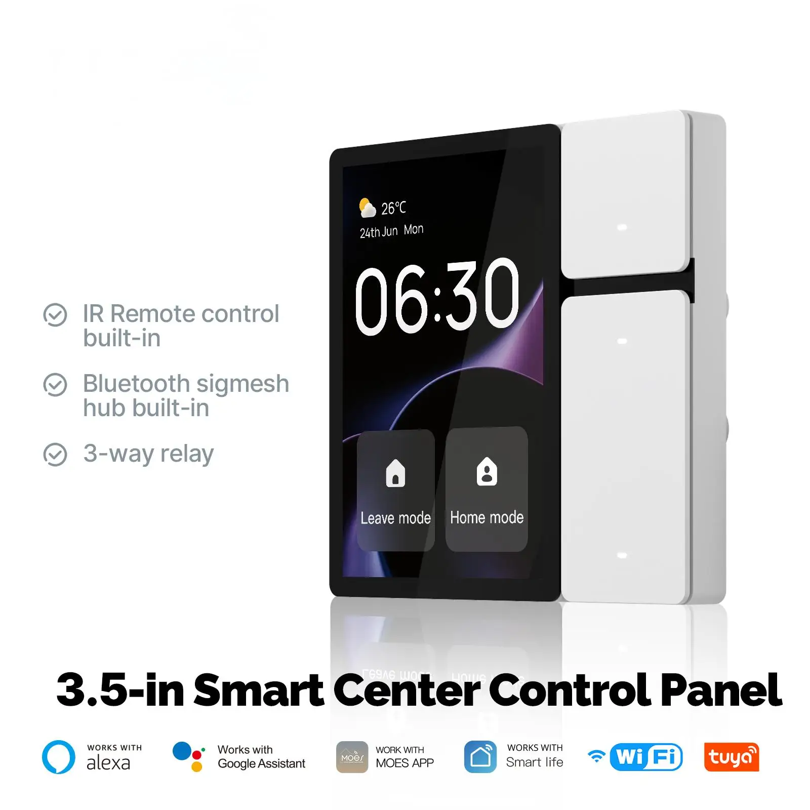 FOR Doodle smart mini smart central control screen 3.5 inch infrared remote  3 channel smart switch