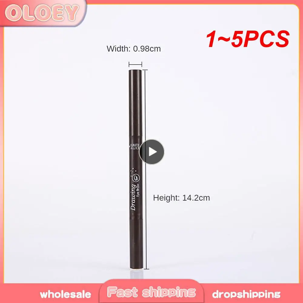 1~5PCS High Quality Material Double Eyebrow Pencil Brown Grey Waterproof Eyebrow Pencil Not Easy To Break Waterproof