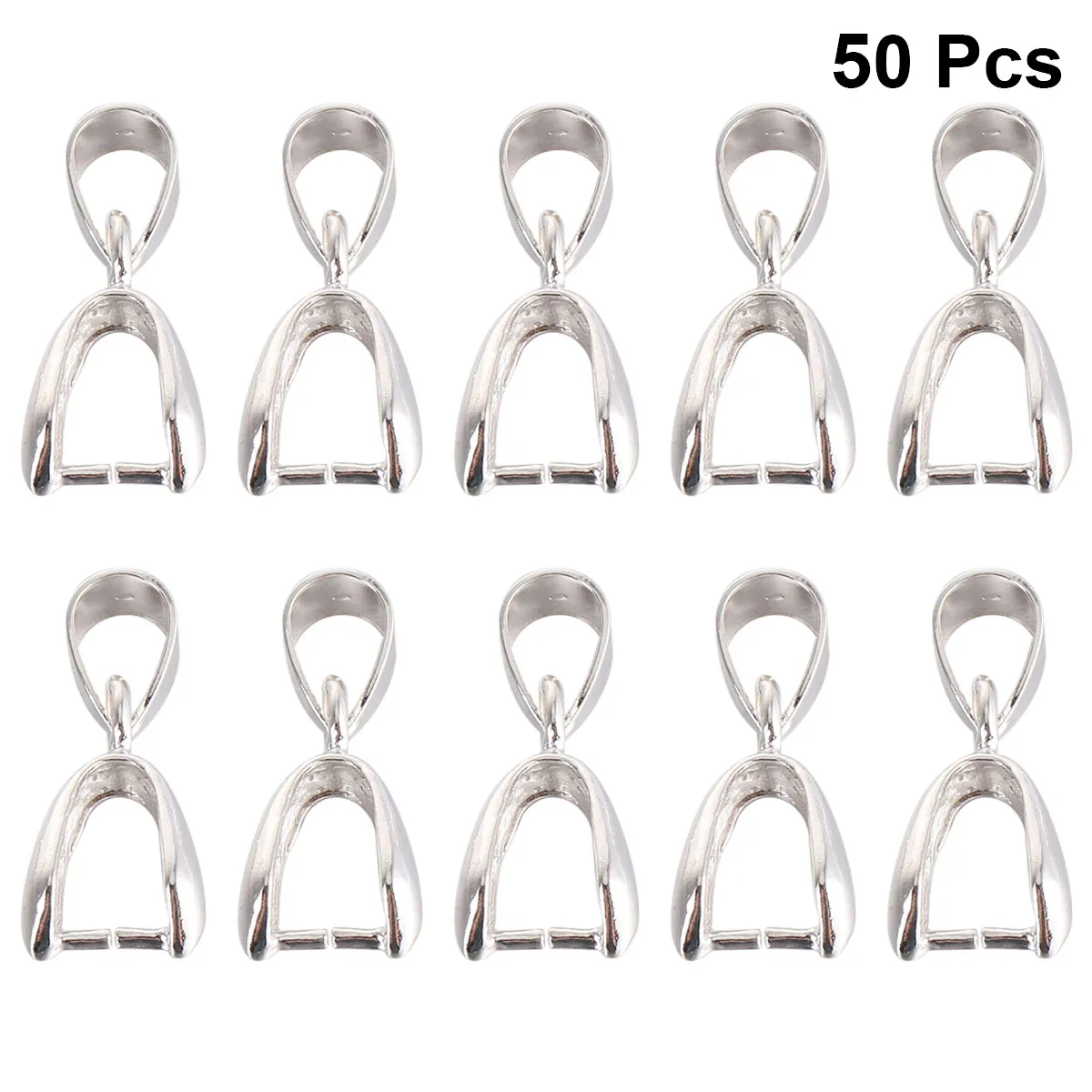 

50 Pcs Buckle Metal Pinch Clip Bead Pendant Connector Jewelry Findings Clasp Bails Mini Ring Necklace Bracelet Diy