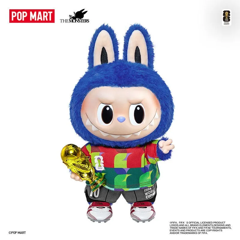 

POP MART LABUBU THE MONSTERS × FIFA Catch the Win Velcro Cute Plush Doll Football World Cup Surprise Gift for Fans
