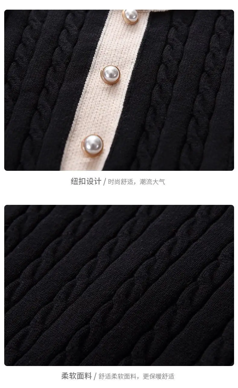 2023 Autumn winter Teenagers Girls Kids button Knit Sweater Dresses Princess clothes new year Christmas 4 5 6 7 8 9 10 11 year