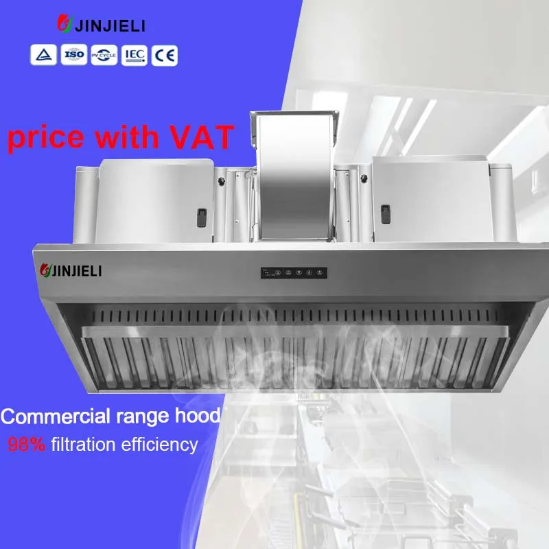 Commercial Stainless Steel Electrostatic Precipitator Clean Kitchen Exhaust Hood ESP Filter  Ventless Range Hood
