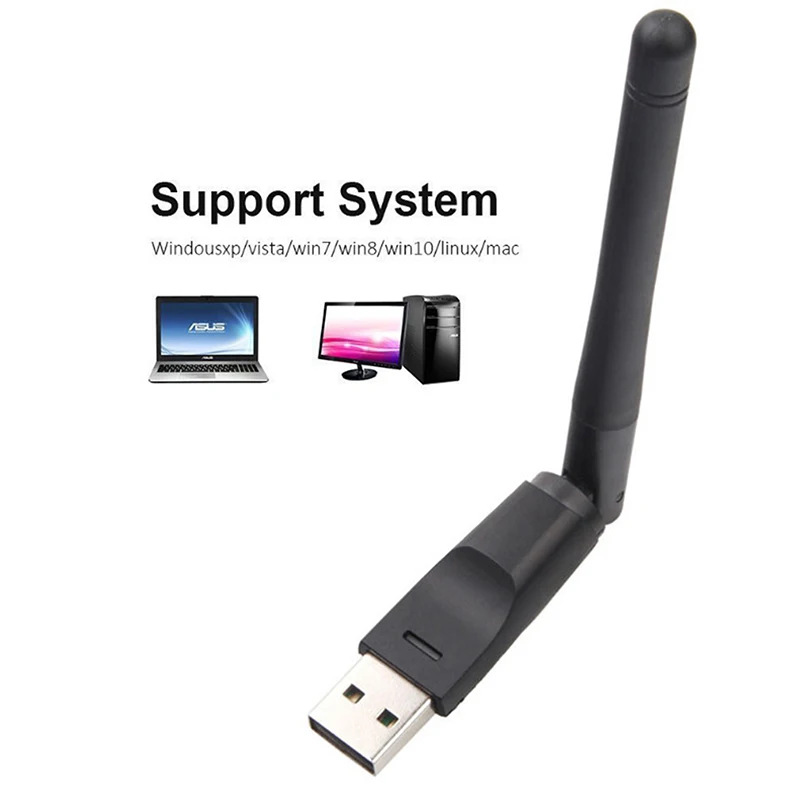 150Mbps Wireless Network Card Mini USB WiFi Adapter LAN Wireless Wifi Receiver Antenna For PC Windows