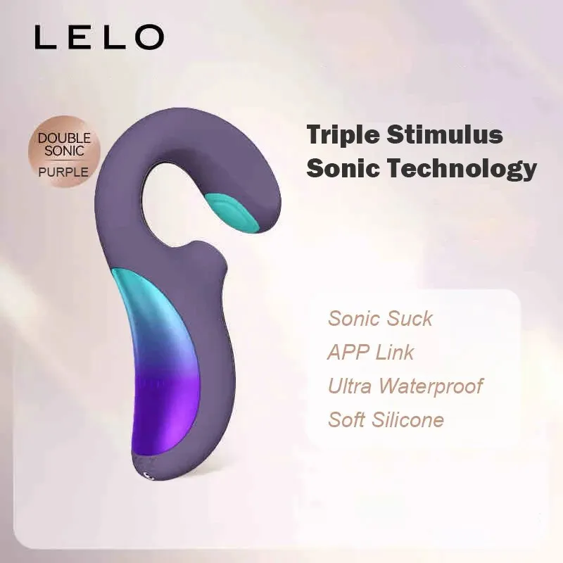 LELO Enigma Double Sonic Female Triple Stimulation Rabbit Vibrator for Women, Vaginal G-spot Clitoris Massager, Adult Sex Toys