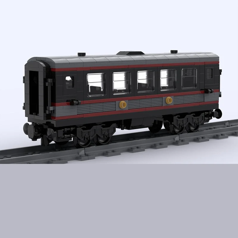 Modelo de carro de cidade moc tijolos de construção trem expresso carro de passageiros tecnologia modular crianças presentes do feriado montar brinquedos terno