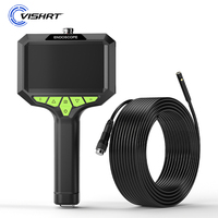 Industrial Hand-held Endoscope 4.3'' IPS Coror Screen 1080P Split Design 15m Cable Waterproof Borescope for Checking Car Sewer