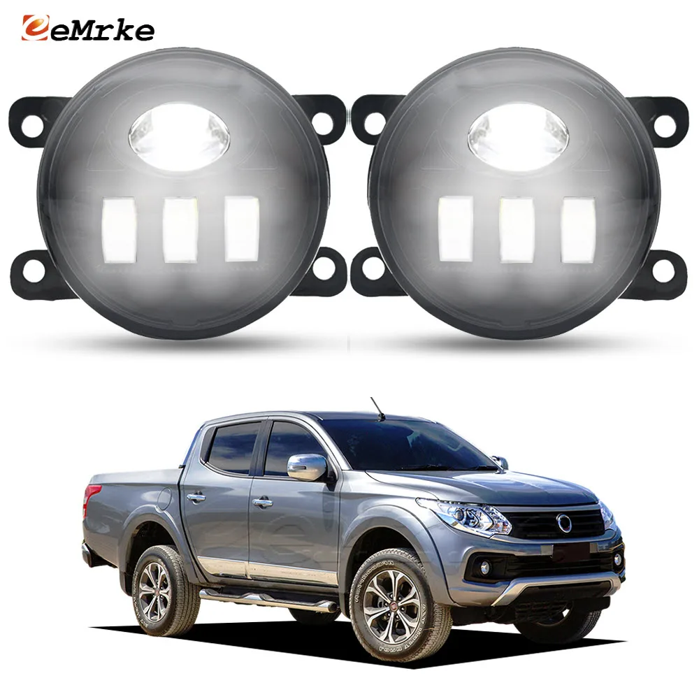 

Upgrade Led DRL Fog Light Assembly for Fiat Fullback RAM 1200 2015 2016 2017 2018 2019 Car PTF with Lens Daytime Running Lamp