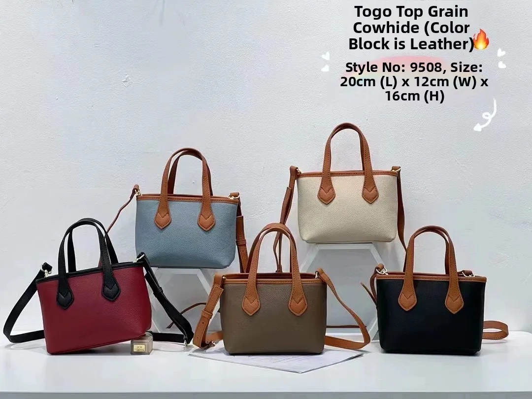 

Top Layer Cowhide Handbag Women's Ele Small Faion Color Blo Commute Soft Leather Genuine Leather Women's Bag