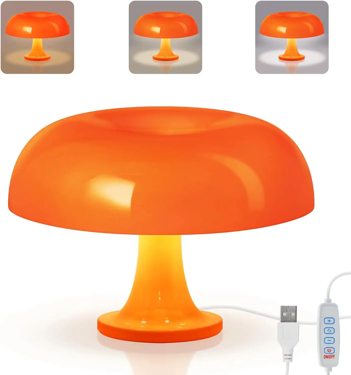 LED Mushroom Table Lamp for Aesthetic Hotel Bedroom Bedside Living Room Decoration Modern Lighting 5V USB Minimalist Desk Lights