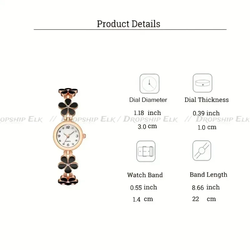 Аналоговые кварцевые часы с круглым циферблатом, браслет с цветочной цепочкой, браслет, наручные часы со стразами, женские часы-браслет, женские часы Relogio