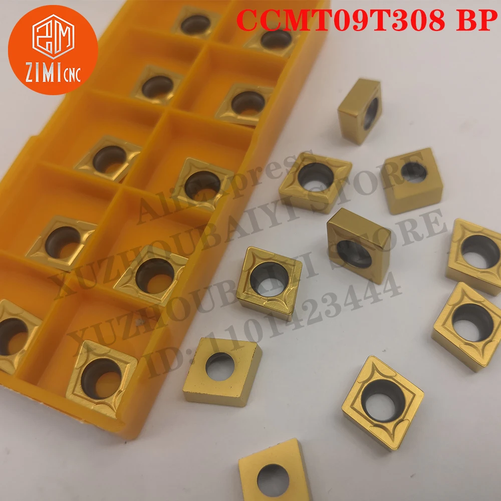 CCMT09T308BP CCMT 09T308 Karbida eksternal alat CNC mesin bubut logam mekanis Pemotong Penggilingan Internal alat pemotong Sisipan Karbida